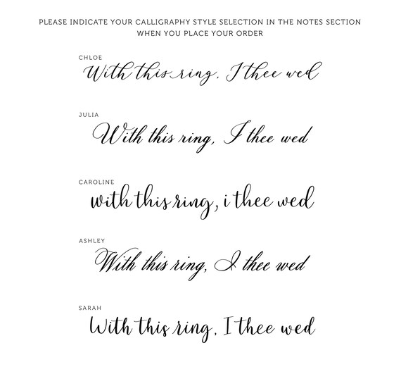 Handwritten Calligraphy Wedding Vows 8x10 Etsy