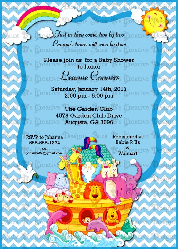etsy noah's ark baby shower