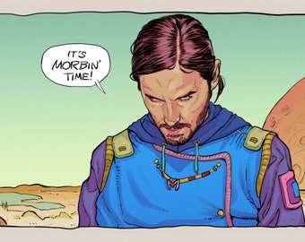 MORBIN TIME - Morbius by Moebius A5 Art Print