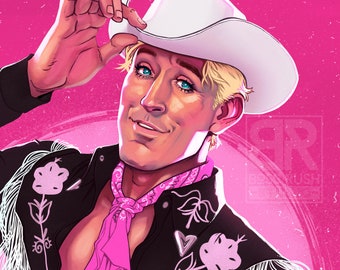 Pink Plastic Cowboy Man Regular edition - Art Print