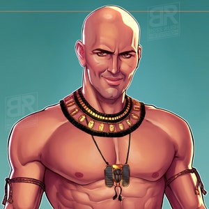 LIMITED EDITION Sparkly Metallic Imhotep The Mummy Art Print Poster image 2