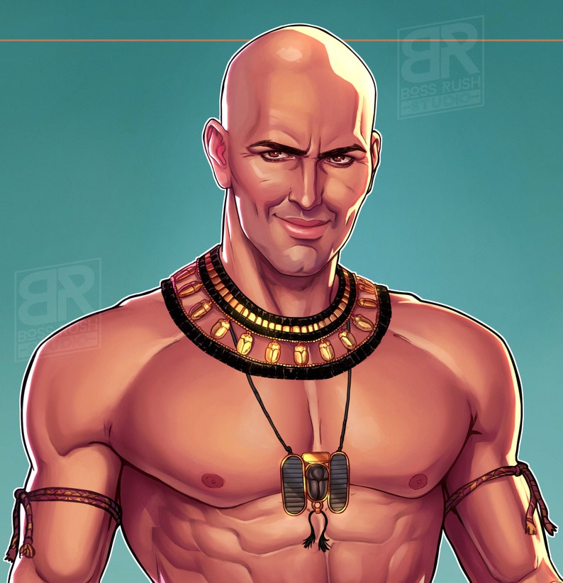 LIMITED EDITION Sparkly Metallic Imhotep The Mummy Art Print Poster image 2