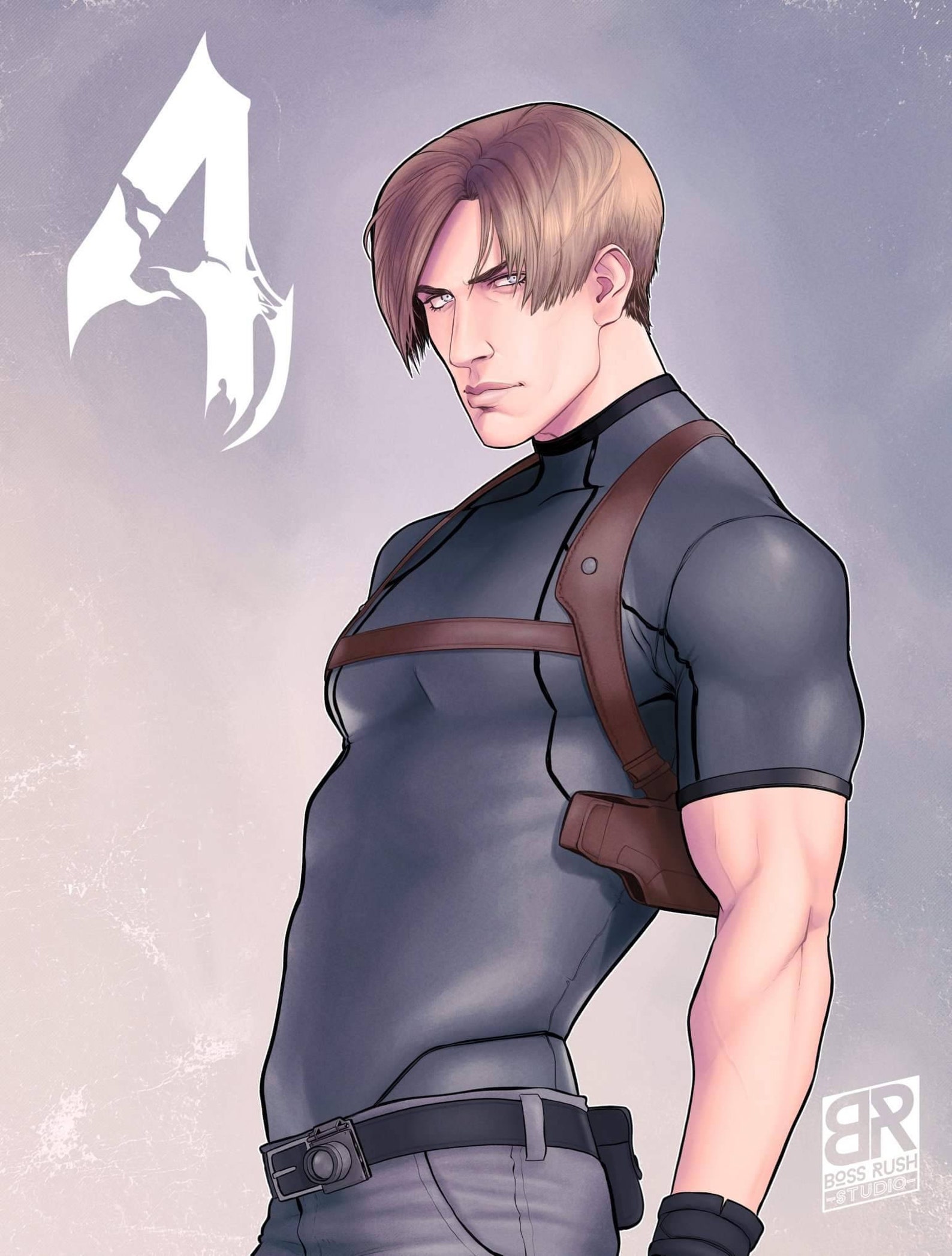 RE4 Leon S Kennedy Art Print image 0.