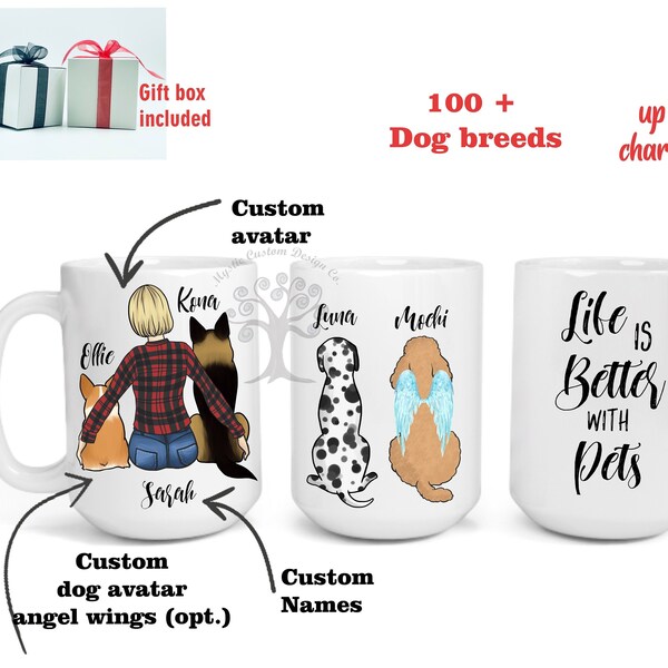 Personalized Dog Mug, Dog Mom Mug, Dog Coffee Mug, Dog Lover Mug, Pet Mug, Dog Mom Gift, Coffee Cup, Dog Gifts, Custom Dog Mug, Customizable