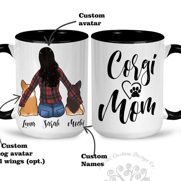 Personalized Corgi Mug, Corgi Mug, corgi gifts for women Corgi Parent Gift, Custom Dog Mom, Corgi Gifts for Corgi Mom, Pembroke Welsh Corgi