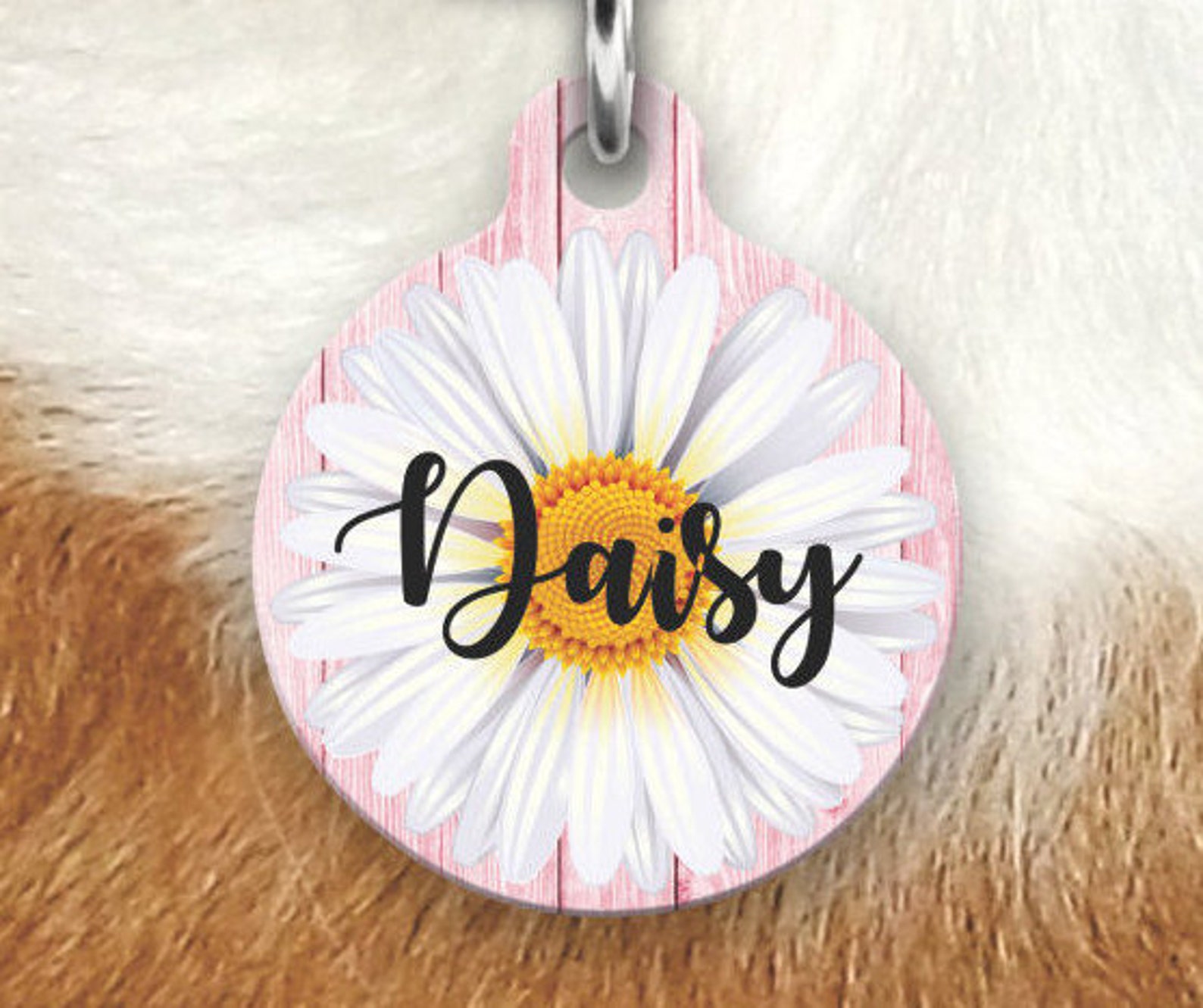 Daisy Pet Tag Daisy Dog Tag Dog Tag for Dogs Daisy Flower Etsy