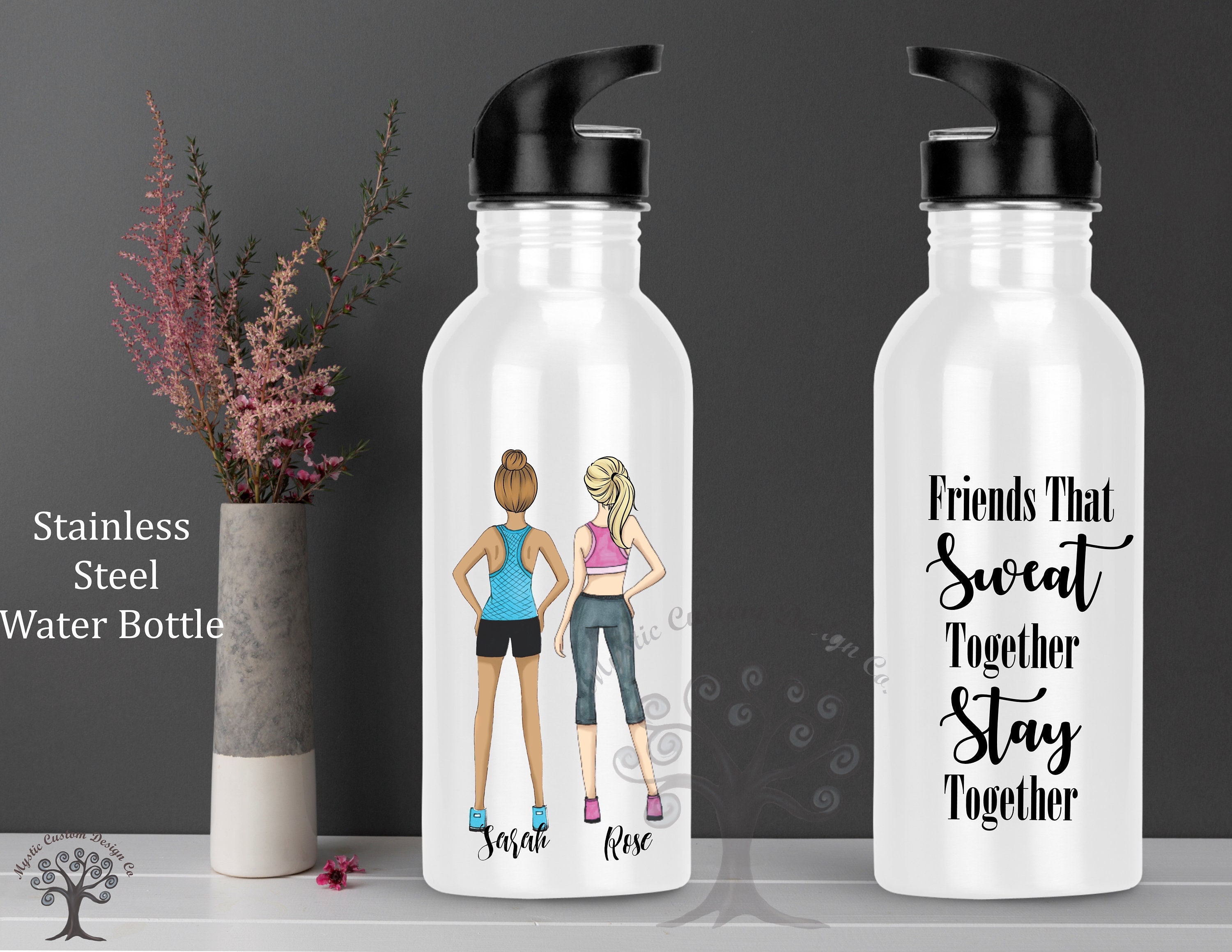 Botella de agua Gym Best Friends, regalo para un amigo, botella de agua  Work Out Buddy, botella de agua personalizada para amigos, botella  deportiva, botella de gimnasio personalizada -  México