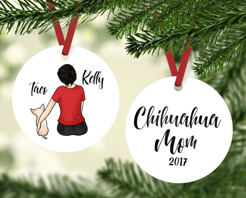 Personalized Chihuahua Ornament Chihuahua Mom gift Chihuahua Gift Chihuahua Ornament Chihuahua Mom Custom Ornament Custom Dog Ornament