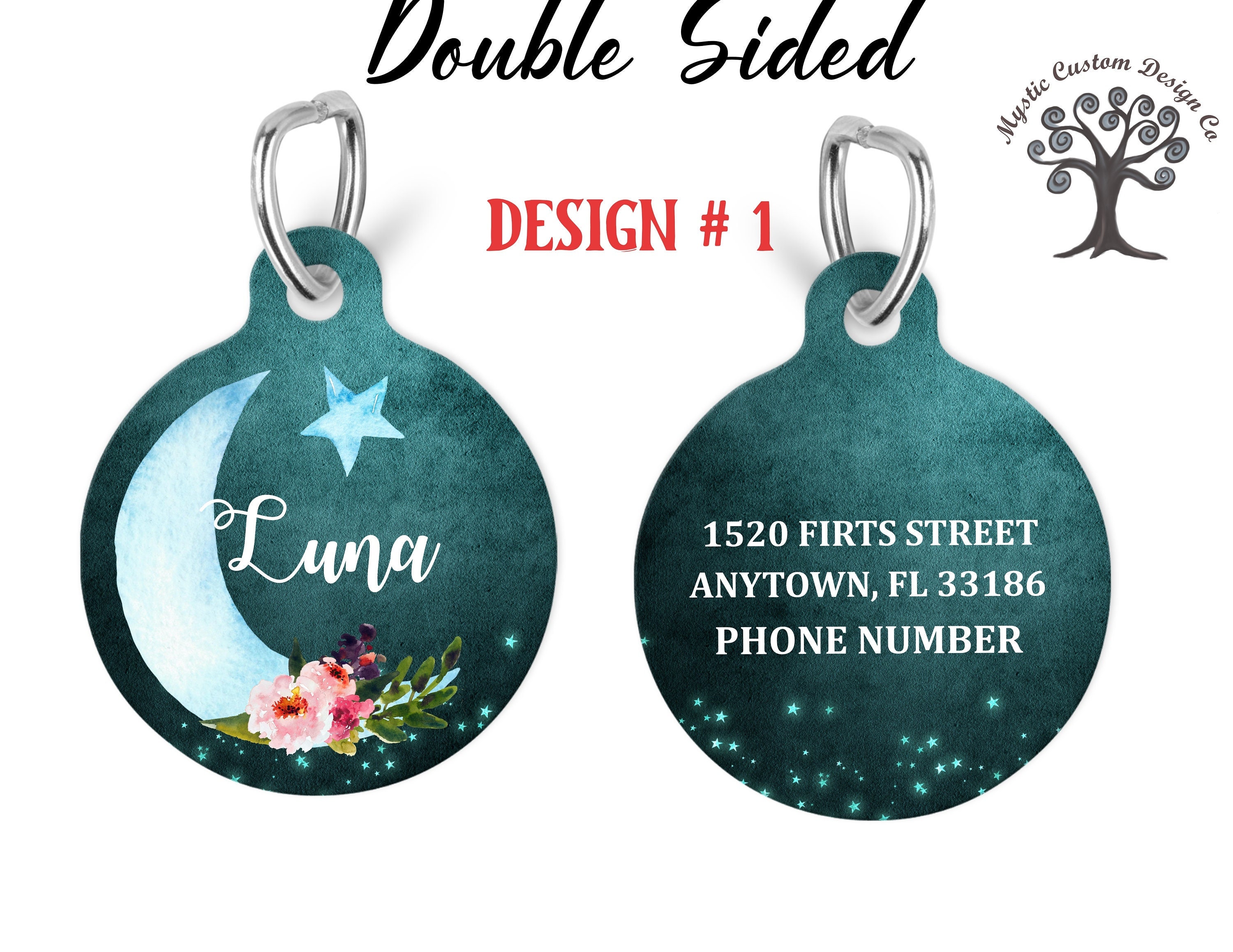 Personalized Pet Tag Personalized Dog Tag Custom Dog Tag Custom Pet Tag  Double-sided Dog Tags for Dogs Two-sided Dog Tag Pet ID Tag 