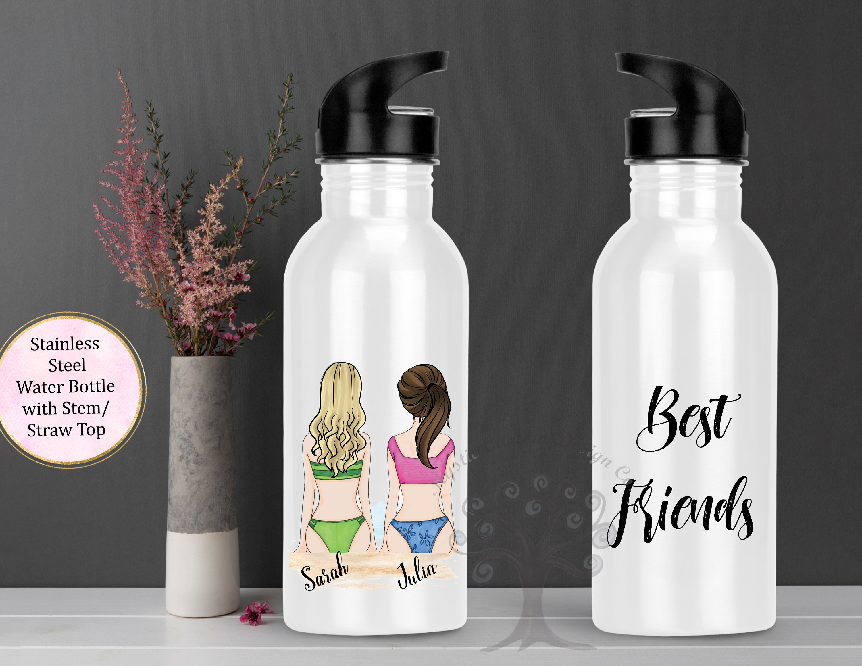 Best Friend BFFs Glamour Girl Water Bottle