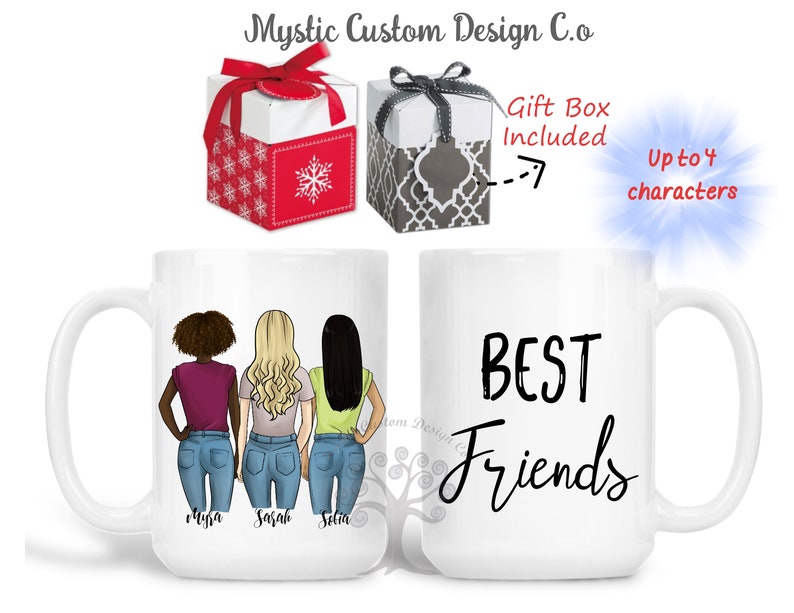 Best friends Mug Personalized Best Friend Gift Best Friend | Etsy