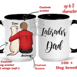 Labrador Retriever, Personalized Labrador Mug, Labrador Dad, Labrador Mug, Dog Dad, Dog Dad Mug, Dog Dad Gift, Gift For Labrador Lover,