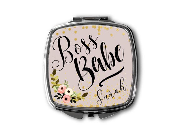 Boss Babe Compact Mirror Personalized Compact Mirror Custom