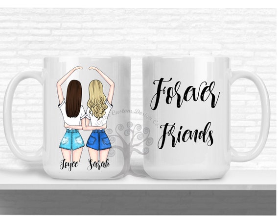 Personalized Gifts Coffee Mug for Best Friends 2 Hiphop Girls Soul Sisters Mug 11oz 15oz Happy Valentine/'s Day Gift For Him For Her Couple
