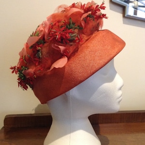 Vintage 1960s Floral Hat By Webron image 1