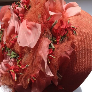 Vintage 1960s Floral Hat By Webron image 2