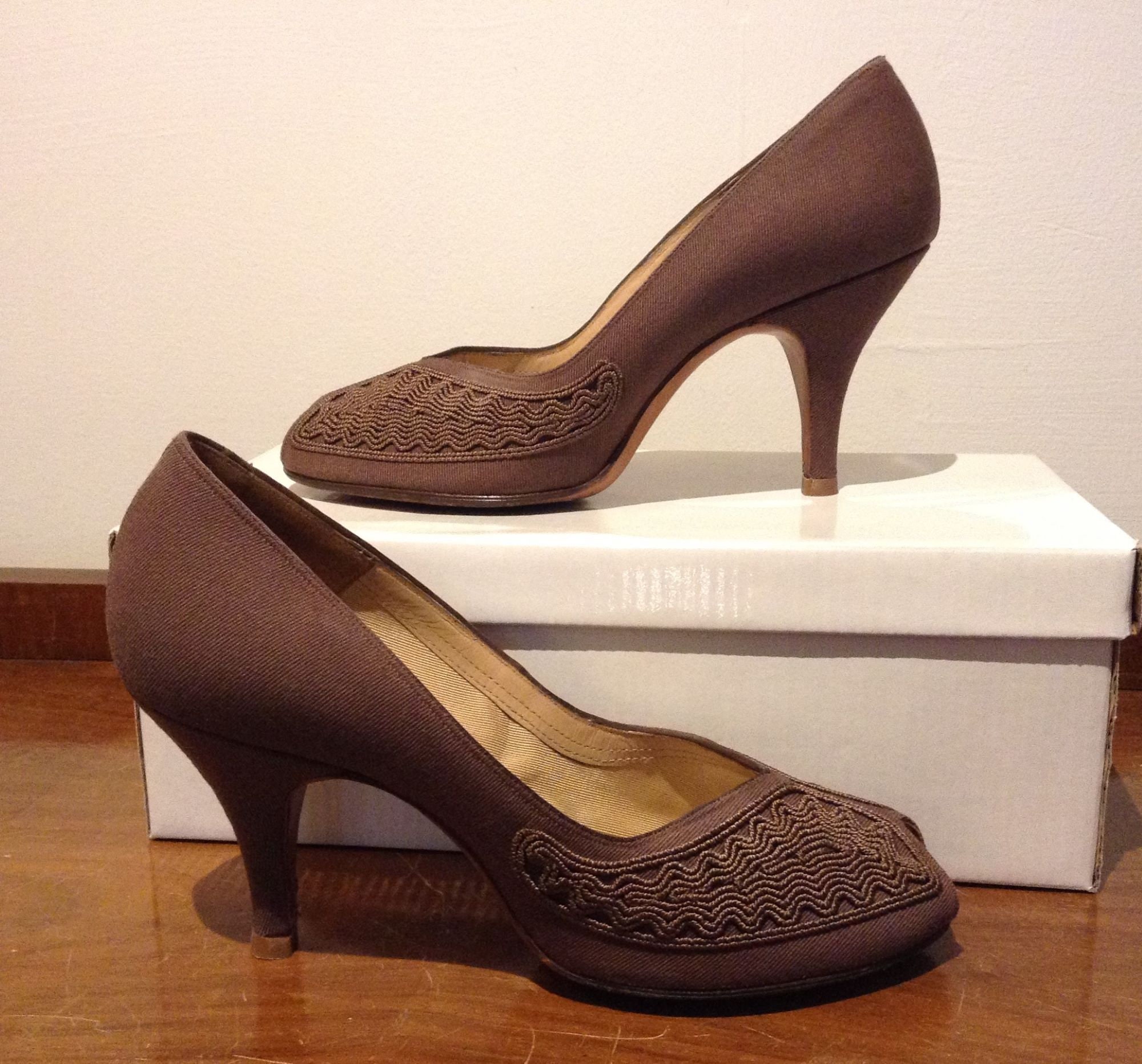 LOUIS VUITTON brown Monogram & Raffia BOUNDY Wedge Sandals Shoes 37