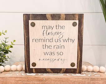 Wildflowers Wooden Sign, Unique Wall Decor, Inspirational Quote Sogn, Tiered Tray Sign, Floral Home Decor, Wildflower Quote Sign