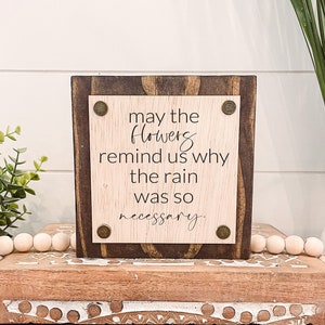 Wildflowers Wooden Sign, Unique Wall Decor, Inspirational Quote Sogn, Tiered Tray Sign, Floral Home Decor, Wildflower Quote Sign