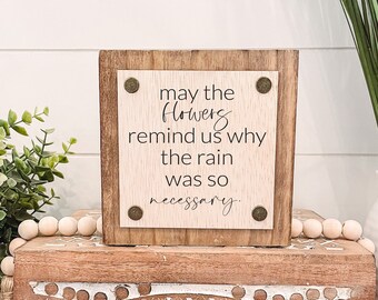 Wildflowers Wooden Sign, Unique Wall Decor, Inspirational Quote Sogn, Tiered Tray Sign, Floral Home Decor, Wildflower Quote Sign