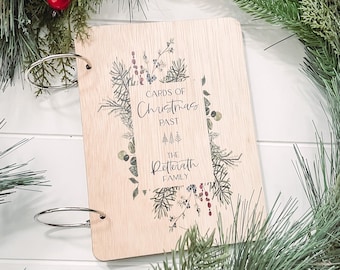 Christmas Card Keeper, Cards of Christmas Past, Personalized Christmas Card Holder, Card Display Storage, Card Album, Christmas Card Storage
