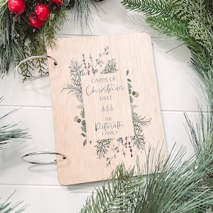 Guardián de tarjetas de Navidad, Tarjetas de Navidad pasadas, Titular de tarjetas de Navidad personalizado, Almacenamiento de visualización de tarjetas, Álbum de tarjetas, Almacenamiento de tarjetas de Navidad