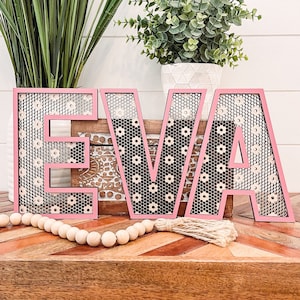 Floral Rattan Letter, Rattan Initial, Rattan Nursery Decor, Boho Decor, Cane Letter, Cane Initial, Cane Weave Letter, Boho Wedding Decor
