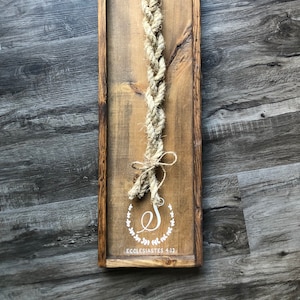 A Cord Of Three Strands Sign, A Cord of 3 Strands, Ecclesiastes 4:9-12, Wedding Ceremony Sign, Unity Ceremony Sign, Rustic Wedding Gift