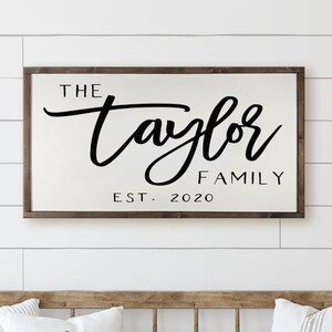 Last Name Farmhouse Wooden Sign, 5th Anniversary Gift, Family Name Wooden Sign, Housewarming Present, Quote Sign, Personalized Wedding Gift