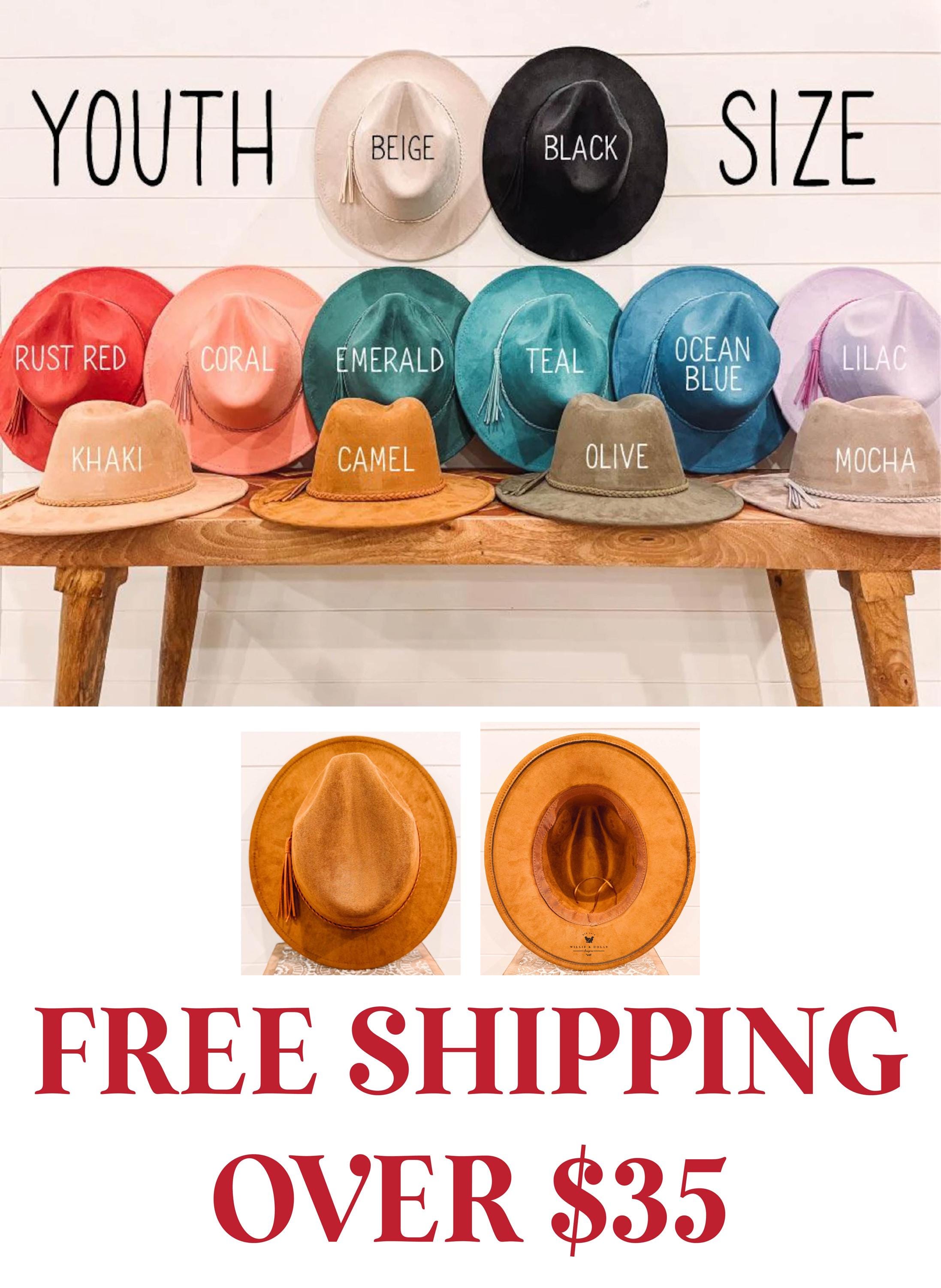 Stunning Olive Green Wide-Brim Hat with Orange Floral & Feather Accent Engraved wide-brim fedora hat for sale | Warner Robins, GA main image 2