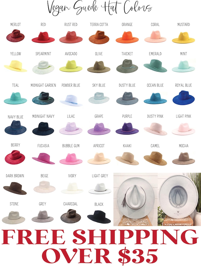 Sombrero de gamuza vegana en blanco con logotipo grabado, sombrero en blanco para quemar, pirograbado, sombrero fedora, sombrero de ala ancha, sombrero para grabar, sombrero para fiesta imagen 1