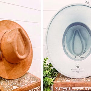 Vegan Suede Hat Blank with Logo Engraving, Blank Hat for Burning, Hat Pyrography, Burned Hat, Fedora Hat, Wide Brim Hat, Hat for Engraving