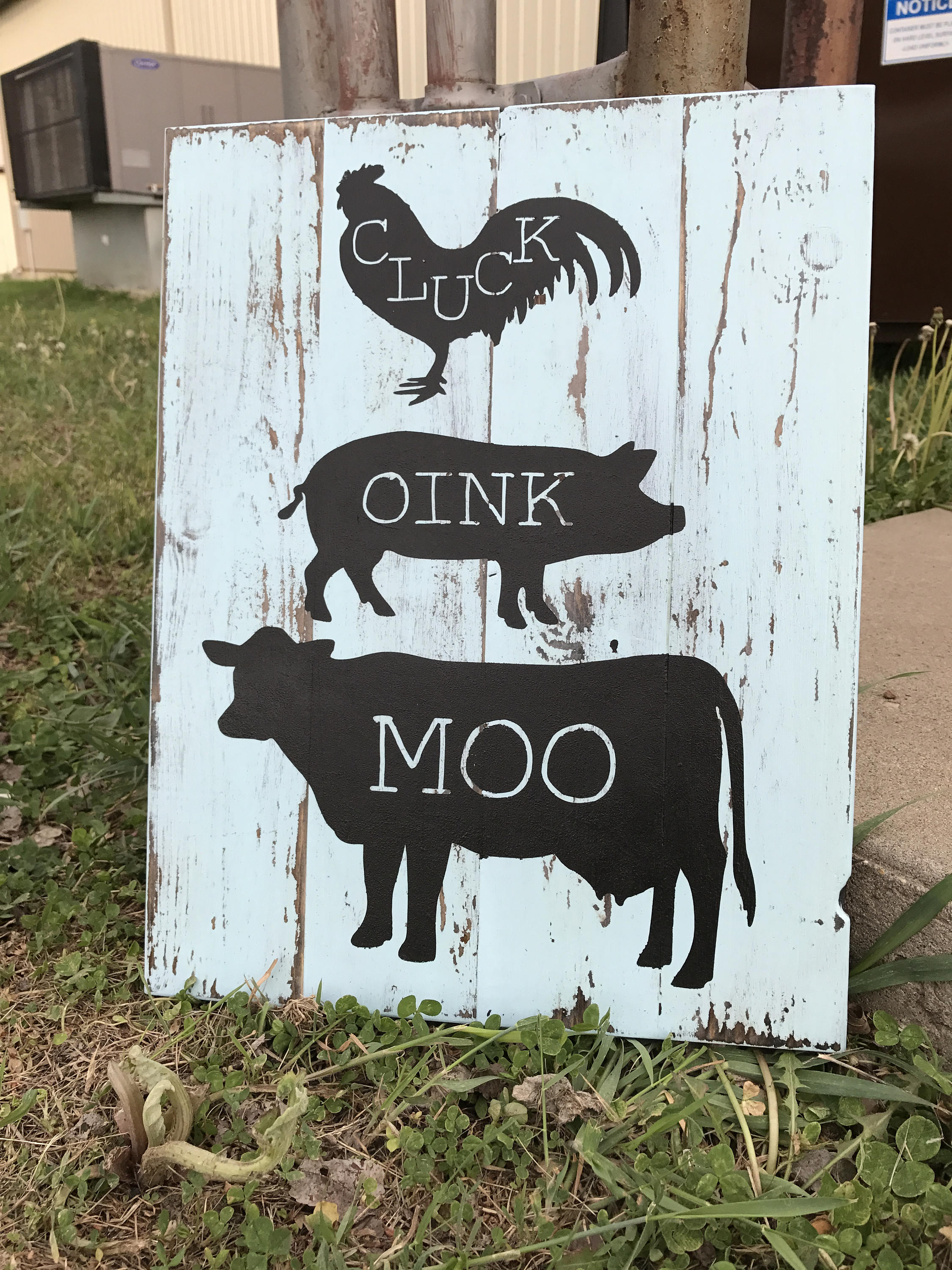 Oink Cluck Moo Sign, Farmer Sign, Farm Animal Sign, Farmhouse Sign ...