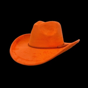 Vegan Suede Cowboy Hat Blank with Logo Engraving, Blank Hat for Burning, Hat Pyrography, Burned Hat Blank, Rancher Hat, Cowboy Hat image 5