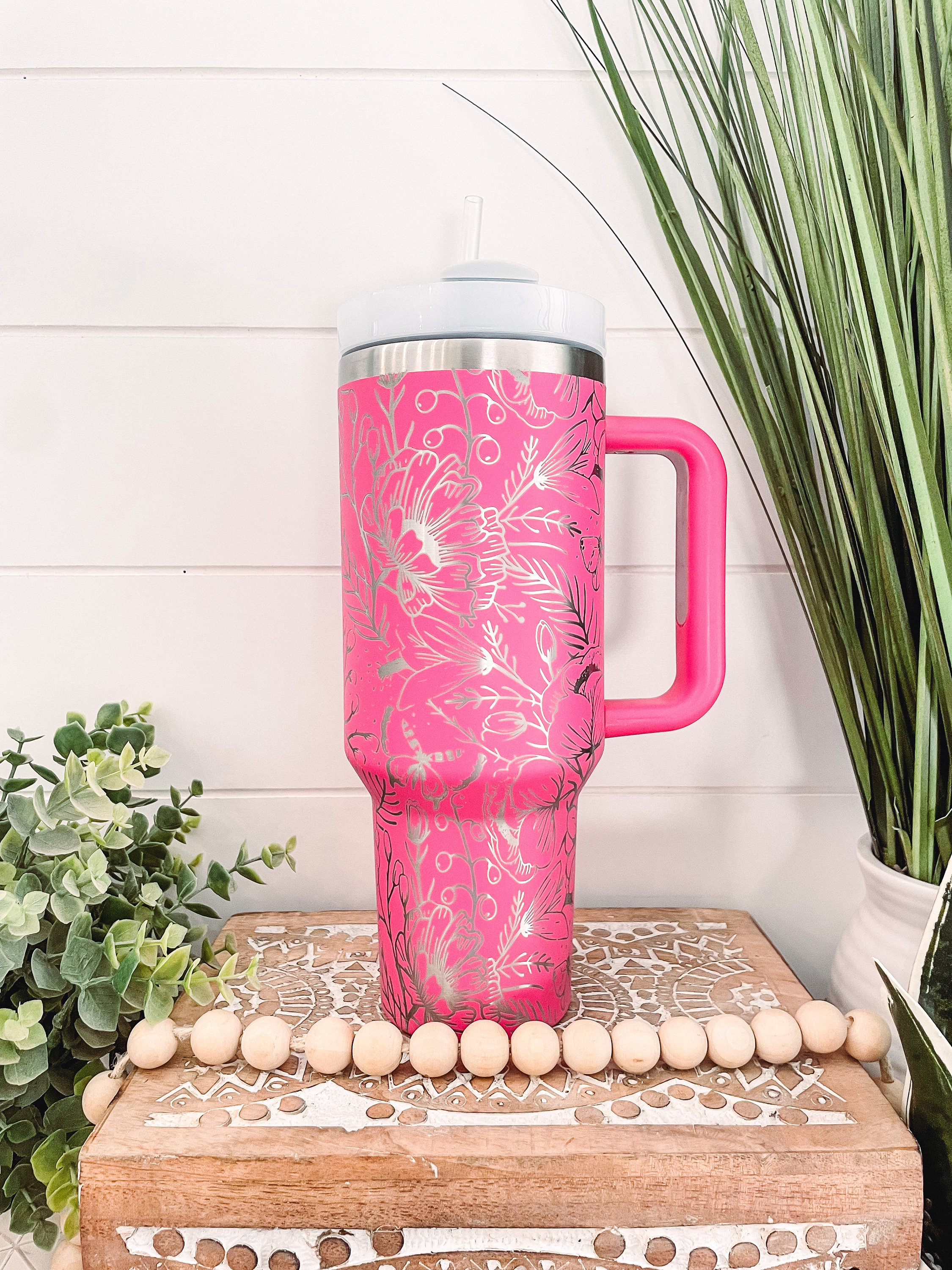 Floral Stanley 30 Oz Quencher 2.0 Magnolia Floral Full Wrap