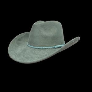 Vegan Suede Cowboy Hat Blank with Logo Engraving, Blank Hat for Burning, Hat Pyrography, Burned Hat Blank, Rancher Hat, Cowboy Hat image 7