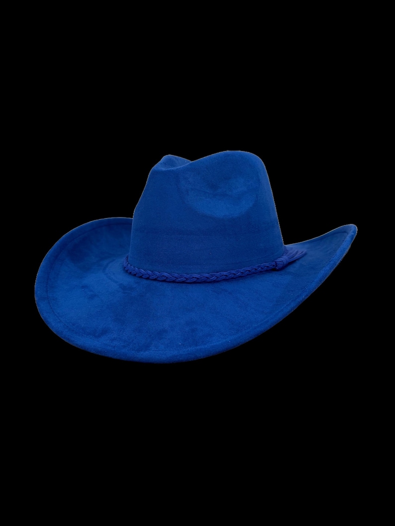 Vegan Suede Cowboy Hat Blank with Logo Engraving, Blank Hat for Burning, Hat Pyrography, Burned Hat Blank, Rancher Hat, Cowboy Hat image 3