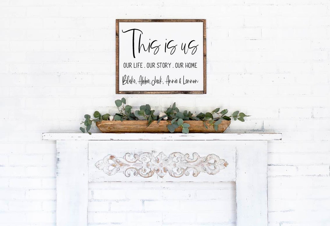 This is Us Sign, Personalized Name Sign, Living Room Sign, Personalized ...