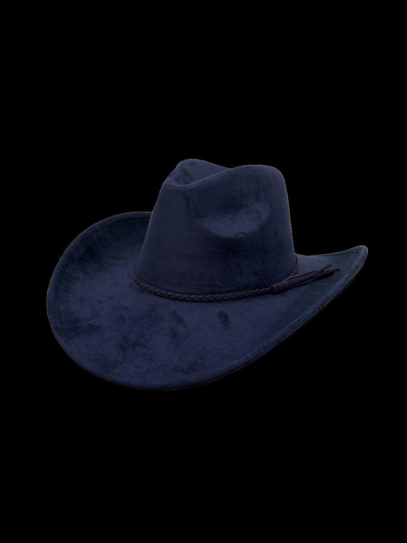 Vegan Suede Cowboy Hat Blank with Logo Engraving, Blank Hat for Burning, Hat Pyrography, Burned Hat Blank, Rancher Hat, Cowboy Hat image 10
