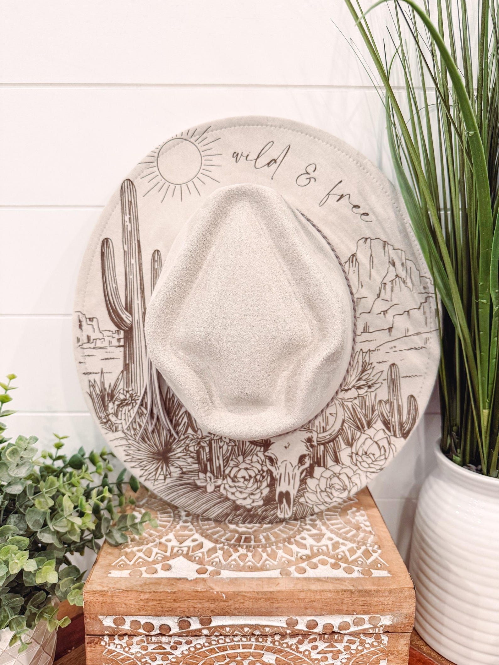 Rustic Desert Hat Desert Burned Hat, Desert Theme Hat, Desert Hat, Arrow Crown Desert Hat ...
