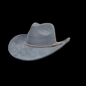 Vegan Suede Cowboy Hat Blank with Logo Engraving, Blank Hat for Burning, Hat Pyrography, Burned Hat Blank, Rancher Hat, Cowboy Hat image 8