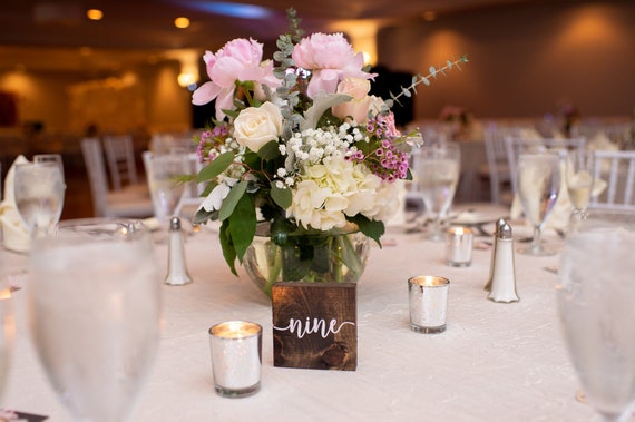 Wooden Table Numbers Wedding Decor Table Numbers Wedding Etsy