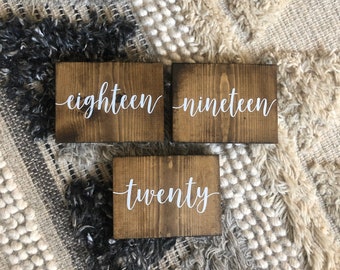 Wooden Table Numbers, Wedding Decor, Table Numbers, Wedding Table Numbers, Table Decor, Rustic Table Numbers, Wedding Reception Decor, V1LG