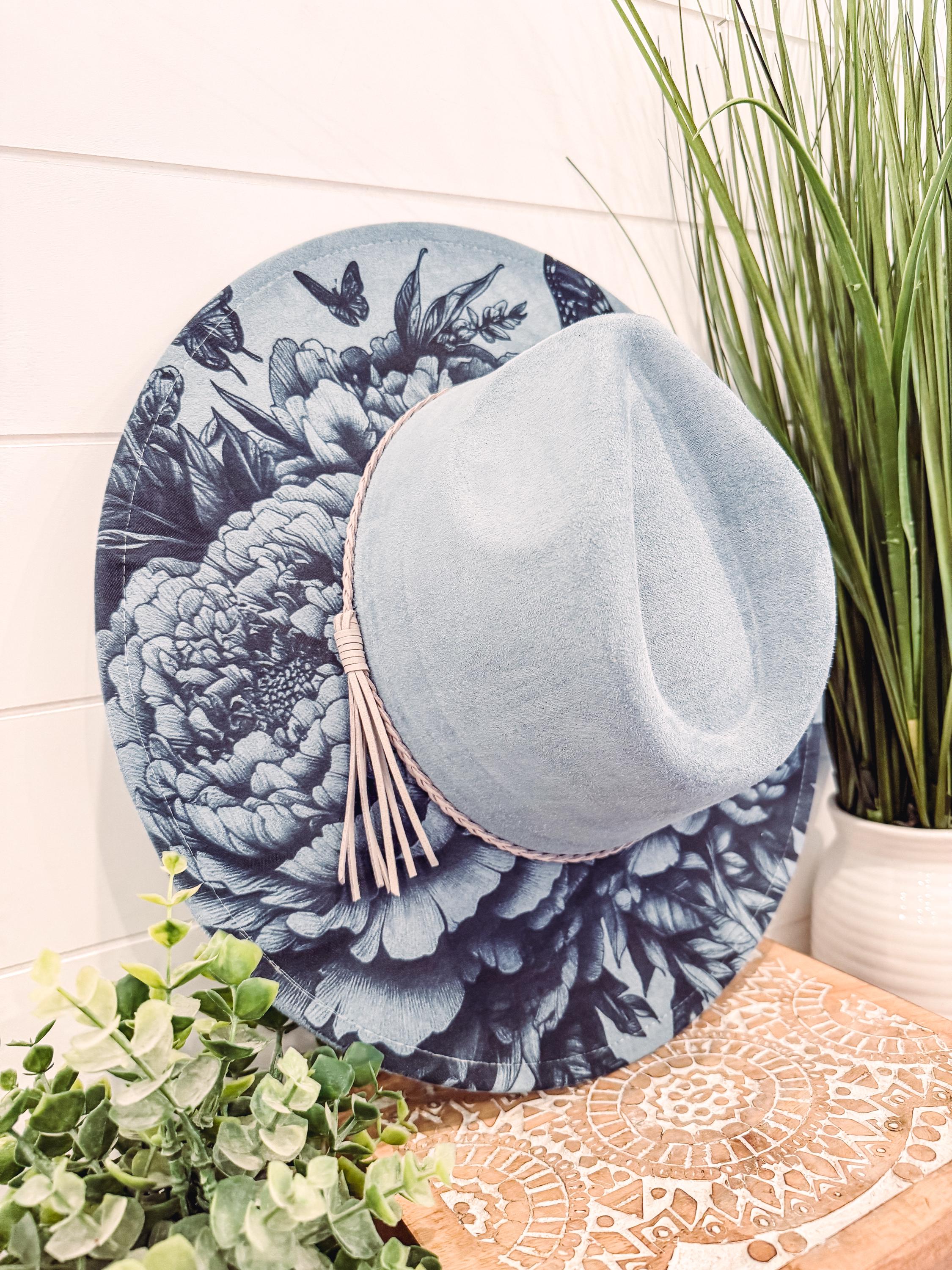 Peony Burned Hat, Floral Engraved Cowboy Hat, Peony Hat  display picture 3