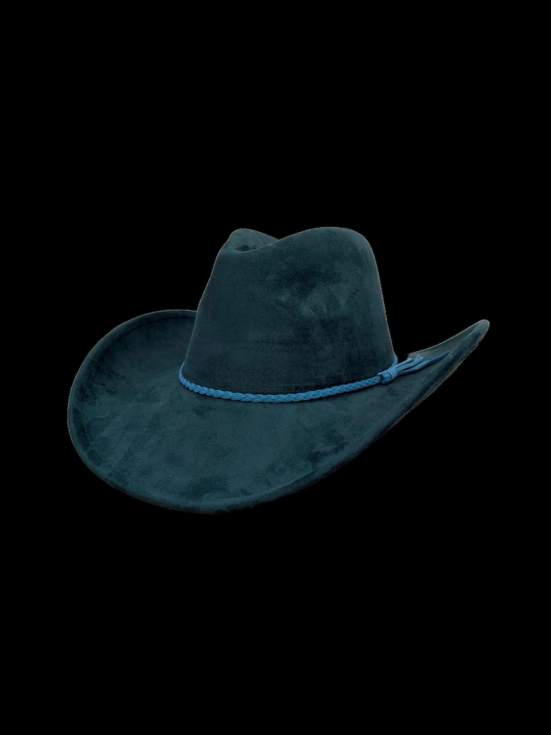 Vegan Suede Cowboy Hat Blank with Logo Engraving, Blank Hat for Burning, Hat Pyrography, Burned Hat Blank, Rancher Hat, Cowboy Hat image 6