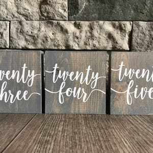 Wooden Table Numbers Set of 20 Wedding Decor, Table Numbers, Wedding Table Numbers, Table Decor, Rustic Table Numbers, Reception Decor image 9