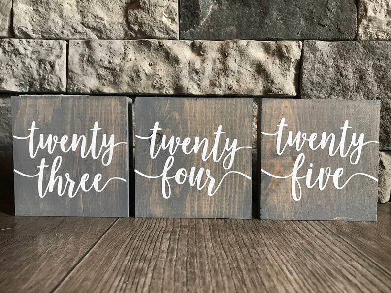 Wooden Table Numbers Set of 20 Wedding Decor, Table Numbers, Wedding Table Numbers, Table Decor, Rustic Table Numbers, Reception Decor image 9