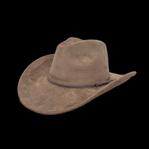 Vegan Suede Cowboy Hat Blank with Logo Engraving, Blank Hat for Burning, Hat Pyrography, Burned Hat Blank, Rancher Hat, Cowboy Hat image 12