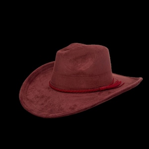 Vegan Suede Cowboy Hat Blank with Logo Engraving, Blank Hat for Burning, Hat Pyrography, Burned Hat Blank, Rancher Hat, Cowboy Hat image 14