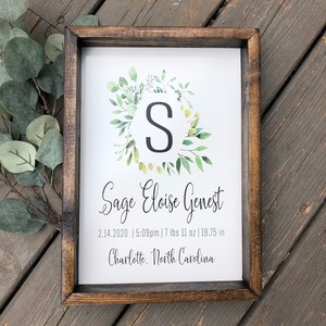 Birth Stats Wood Sign, Birth Announcement Sign, Baby Wooden Sign, Birth Sign, Baby Birth Wooden Sign, Baby Gift, Baptism Gift,